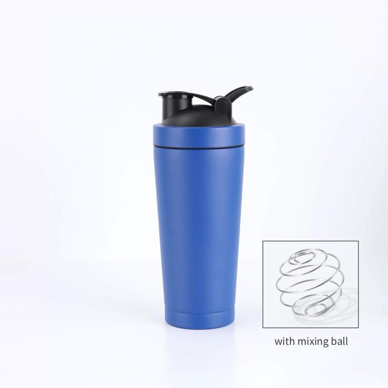 Double Layer Stainless Steel Shaker Bottle With Mixer Ball For Fitness Enthusiasts