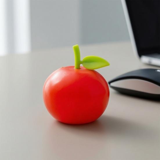 Simulated Red Fruit Squeeze Toy, Anxiety Relief Green Fruit Stress Ball, Focus Aid Relaxation Fruit Sensory Fidget Toy, Decompression Gadget