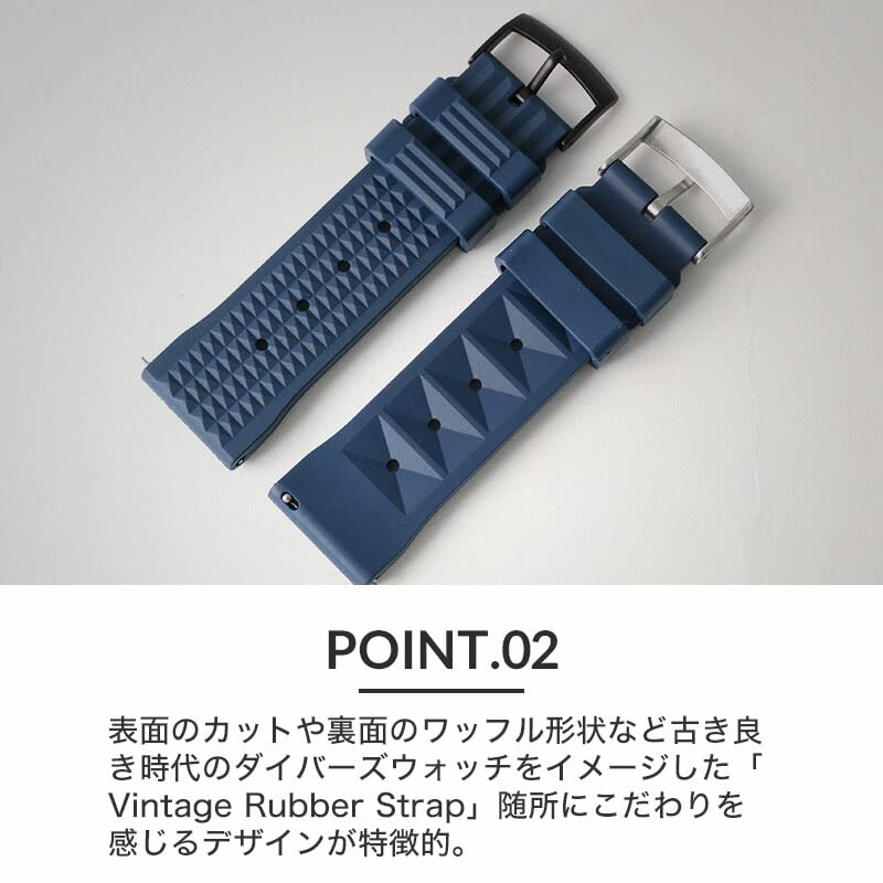 FKM VINTAGE GUMMI 22mm Breit Silikon Uhrenarmband Ersatz Custom Militärstil [MOD] ARMBAND, Armband, Band, Khaki/Schwarz, Herren