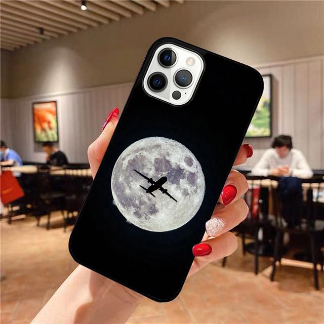 Aircraft Plane Airplane Black Phone Case Back Cover for iPhone 17 Air 16 15 14 13 11 12 Pro Max Plus Shell Coque