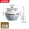 CCKO Ceramic Seasoning Jar with Spoon and Lid