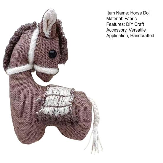 Stuffed Mini Horse Doll Cute Handcrafted Tiny Horse Miniature Stuffed Horse DIY Craft Accessory for Backpack Charm Keychain Brooch Party Favors