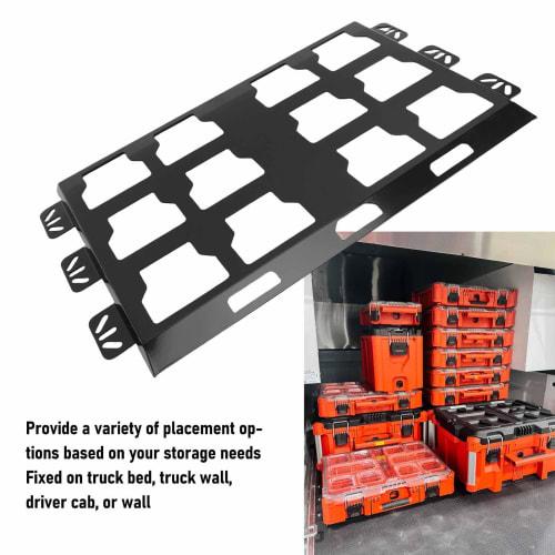 Banapoy Milwaukee Packout Toolbox Mounting Plate, Metal Wall or Floor Mount Base for Tool Boxes, 100 lb Load Capacity, for Tool Storage and Organizati