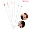 10Pcs Goose Fea Ther Earpick Wax Remover Curette Ear Dig Tool Spoon Cleaner Stick