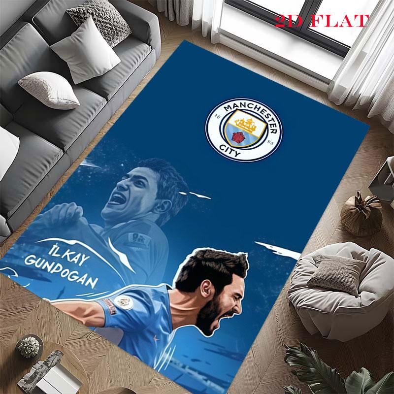 Royal MCFC Crown Carpet Rug for Living Room Bedroom Home Sofa Decoration,Kids play Nonslip Floor Mat