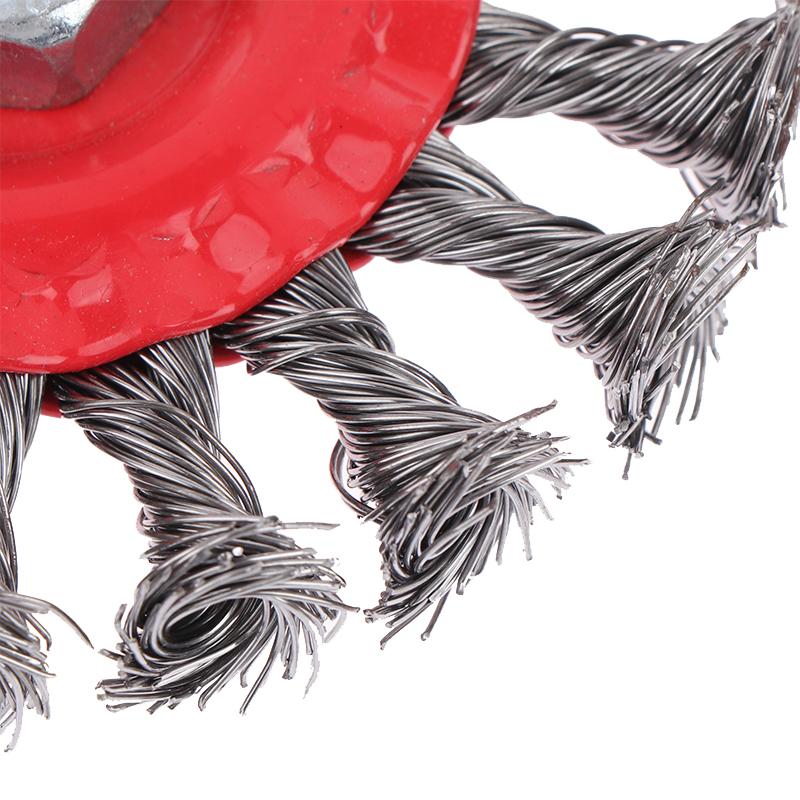 75/100Mm M14 Steel Wire Cup Brush Powerful Paint Removal Rotary Tool Twisted Steel Wire Wheel Abrasive For Angle Grinder Debu
