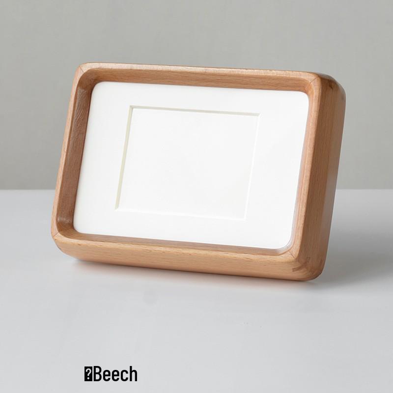 Contemporary Black Walnut Solid Wood Mortise & Tenon Photo Frame with Rounded Corners Inner frame 10*10cm - with 7*7 mat