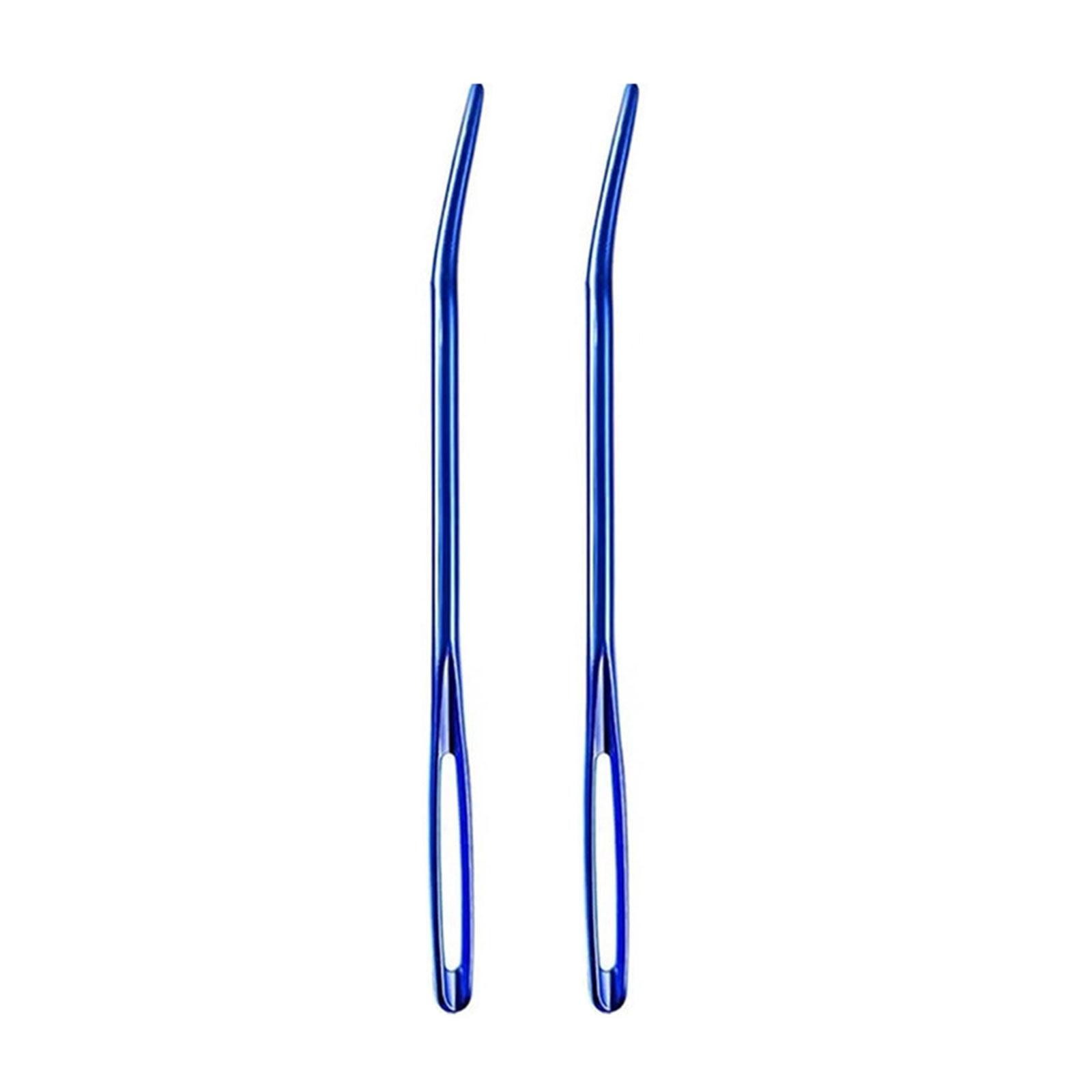 

Набор швейных игл Игла с большим ушком Вышивальная игла с загнутым ушком Пряжа Штопальная игла для шерсти Шитье Вязание крючком синий