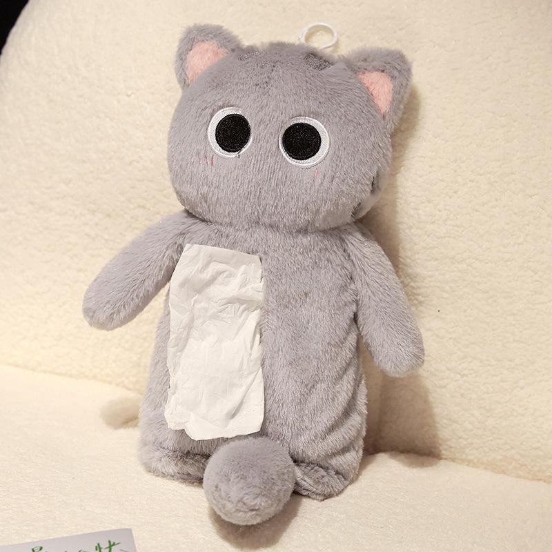 Pennväska Söt Kattstil Skolväska Katt Student Katt Randig Plysch Enkel Papperslåda