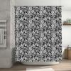 Black White Lace Shower Curtain Bathroom Decor Home Decoration Waterproof Printed Fabric Shower Curtains for Bathtub Custom Size