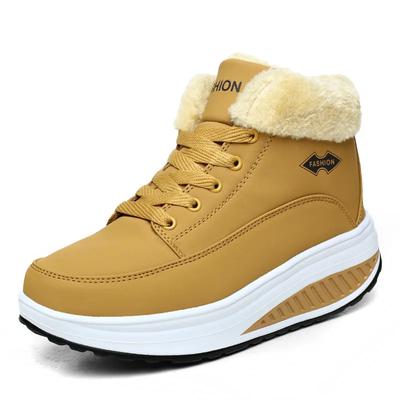 Inverno Donna Sport Stivali da Neve Moda Caldi Peluche Outdoor Allacciati Scarpe Casual Zeppa Plateau Calde Sneakers Stivali Botas De Mujer
