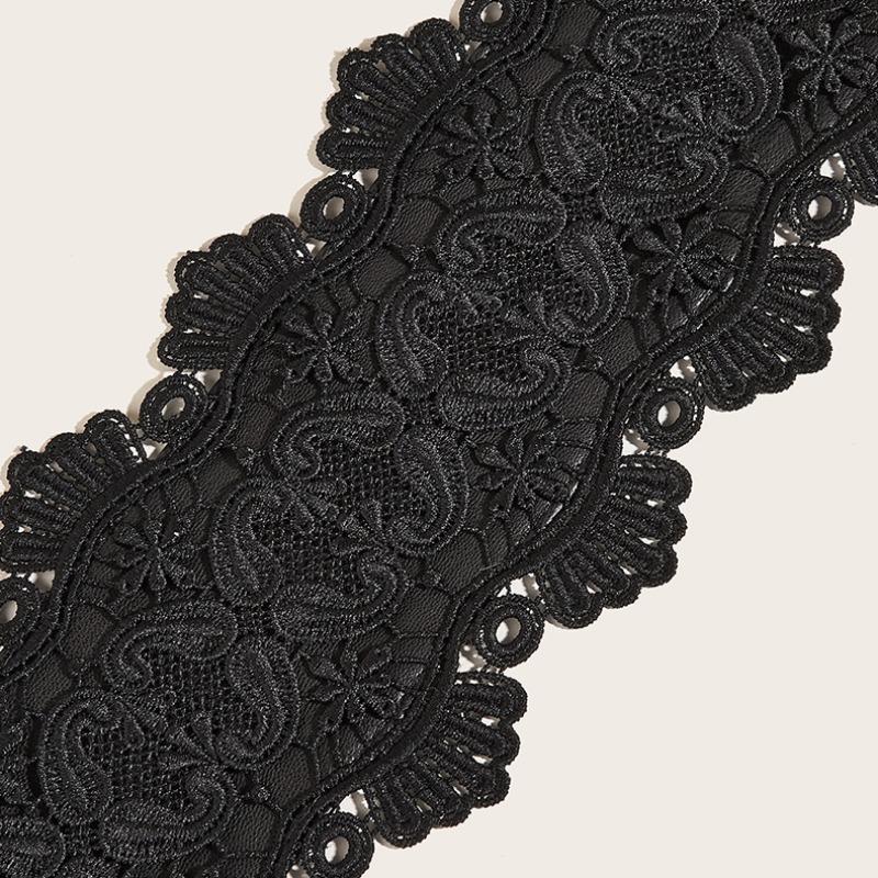 Waist Seal Women's Outer Belt with Dress Waist Lace Decoration Elastic Elastic Wide Belt