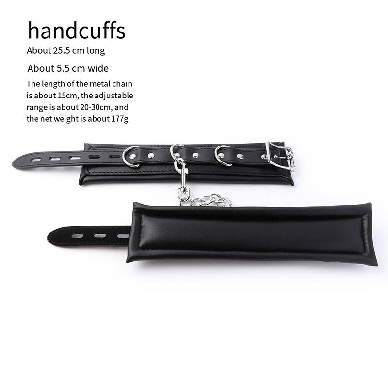 Fournitures pour adultes, jouets de bondage, mains liées, fournitures pour adultes lâches, menottes rouges groupées, jouets en cuir pour couple réglables