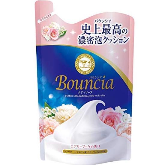 Bouncia Body Soap, Airy Bouquet Scent, Refill Pack, 400ml x 3-Pack