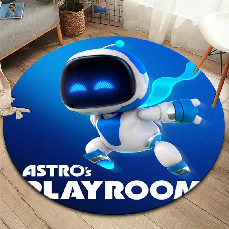 ASTRO BOT Round Area Rug,Carpet Rug for Living Room Bedroom Sofa Playroom Decor,Non-slip Floor Mat
