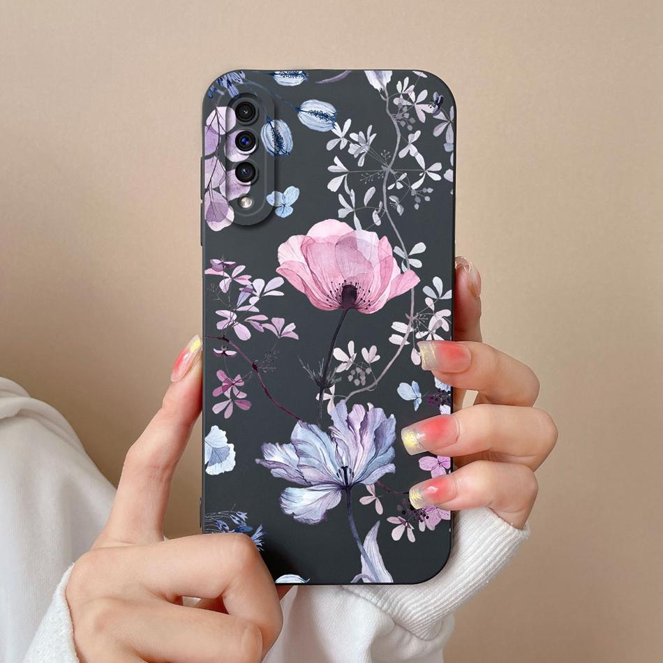 For Samsung Galaxy A50 A50S Phone Case Cartoon Liquid Silicone Full Coverage Anti Drop Shell For Samsung A 50 A50 S Bumper Funda