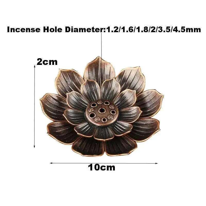 Metall Zen Lotus Buddha Rökelsebrännare Rökelsespridare Rökelsepinnhållare Rökelsekar Buddhistisk Aromaterapi Användning På Kontor Tehuset
