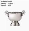 304 stainless steel Deer Head ear GOLD SILVER big ICE BUCKET BOWL CHAMPAGNE Large champagne bar bucket beer bucket basin