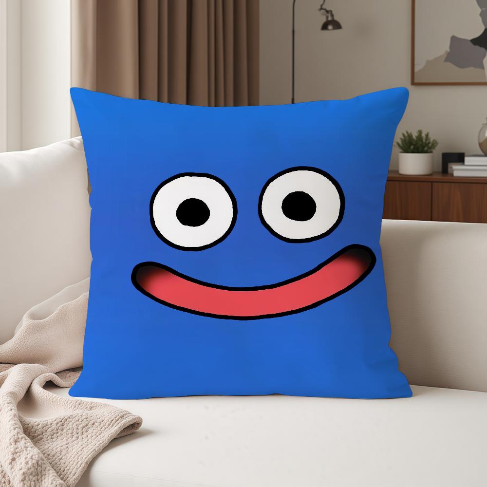 Cartoon Slime Ddragon Quest Children Pillow Case Suitable For Bedrooms Living Rooms Cars Home Decoration