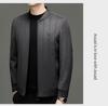 Men's Wool Tweed Lapel Jacket - Mid-aged Autumn/Winter Coat