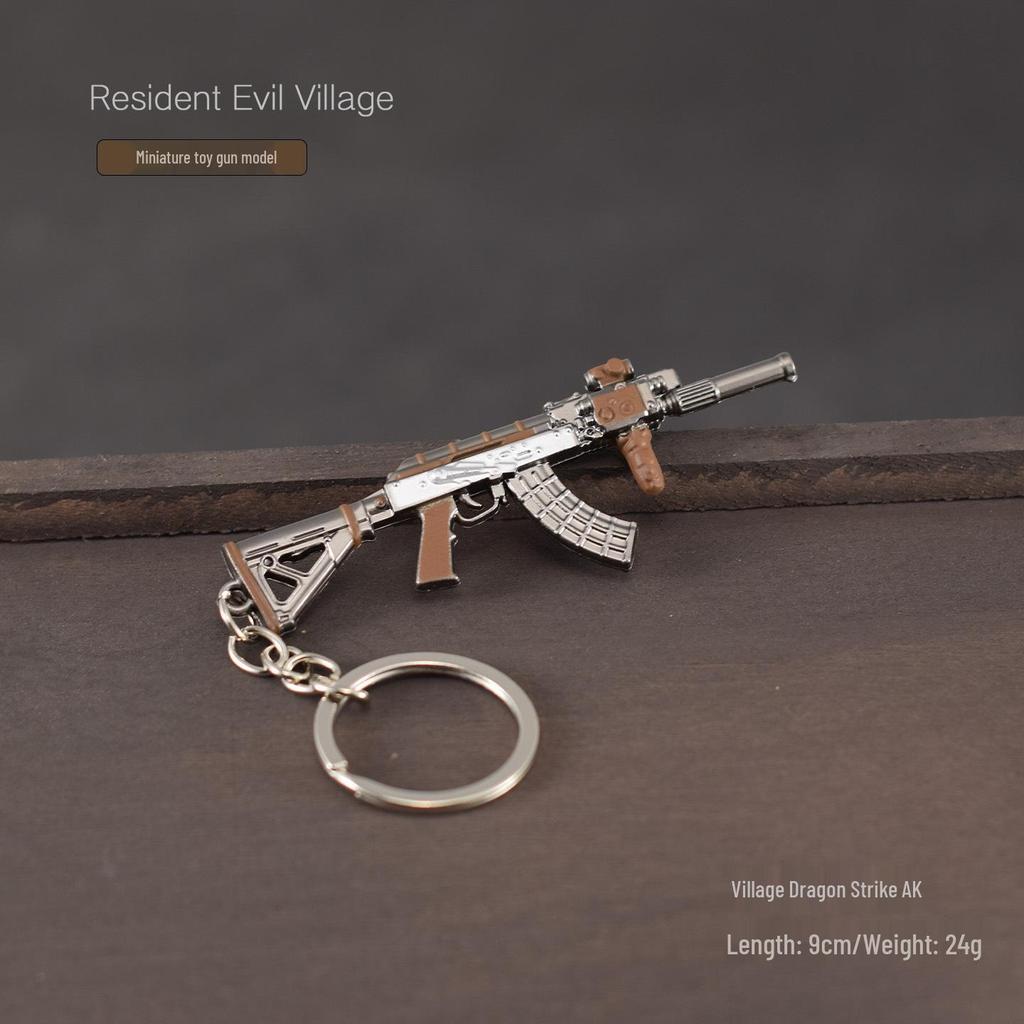 Resident Evil 8 Pendant - Dragon's Breath Rifle Model Keychain