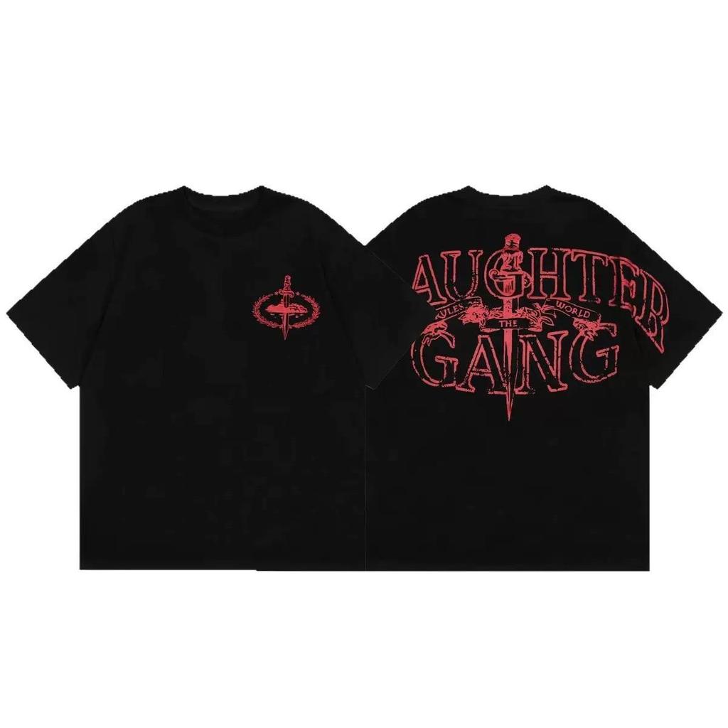 Νέο Μοντέρνο Βαμβακερό Πουκαμισάκι T-Shirt με Σχέδια Χαλαρό Για Άνδρες Γυναίκες Στυλ High Street Κοντομάνικο Top