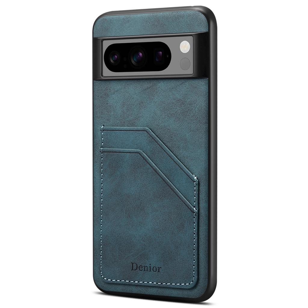 DENIOR For Google Pixel 8 Pro Cell Phone Case Retro Dual Card Slots Back Shell
