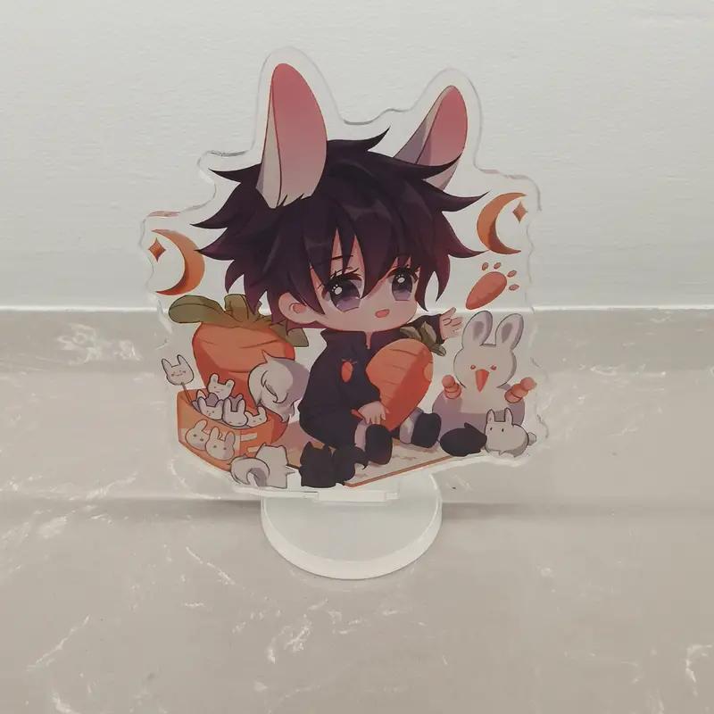 Anime Jujutsu Kaisen Itadori Yuji Gojo Satoru mini Stand Acrylic Small eyes kawaii Model Desk Decor Collection Gifts Statue Toy
