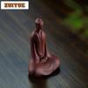 Chinese Yixing Purple Clay Tea Pet Formless Buddha Statue Tea Figurine Ornaments Handmade Sculpture Crafts Tea Set Decoration