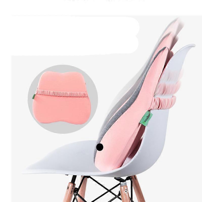 Seat Cushion Memory Foam Lumbar Support Cushion Backrest Home Car Office Seat BackrestYellow