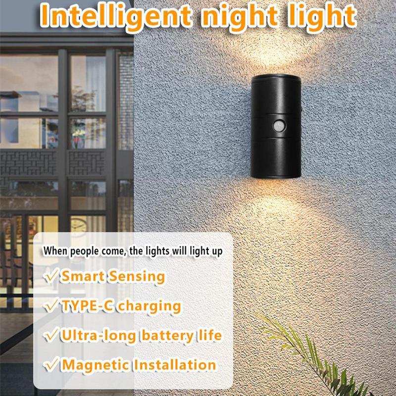Magnetic Wall Light Rechargeable Motion Sensor Light Indoor 1200mAh Modern Smart Magnetic Lamp For Home Decor Entryway Living