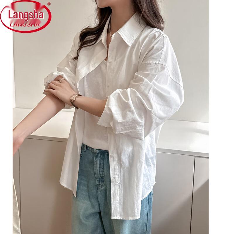 

Женский топ с длинным рукавом и V-образным вырезом из чистого хлопка L (110-160 catties)