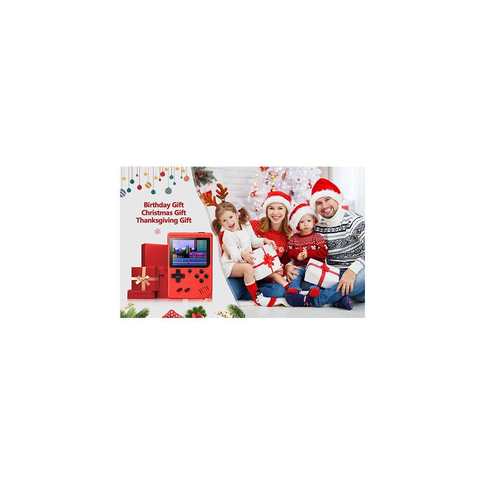 (blau) Handheld-Spielekonsole 400 integrierte Spiele Spielzeug Kindergeschenk Weihnachten