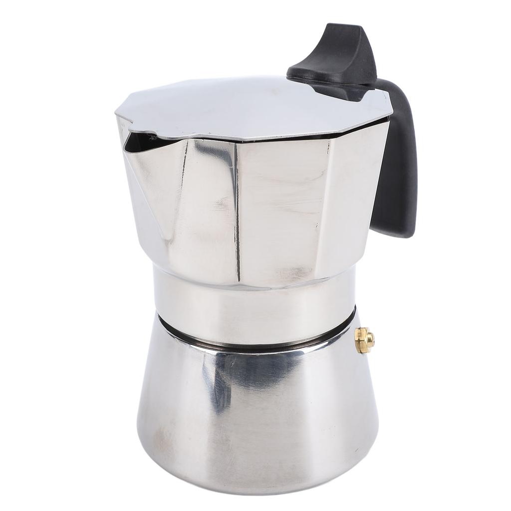 Stovetop Coffee Maker Stainless Steel Octagonal Even Heat Distribution Stovetop Coffee Maker Pot