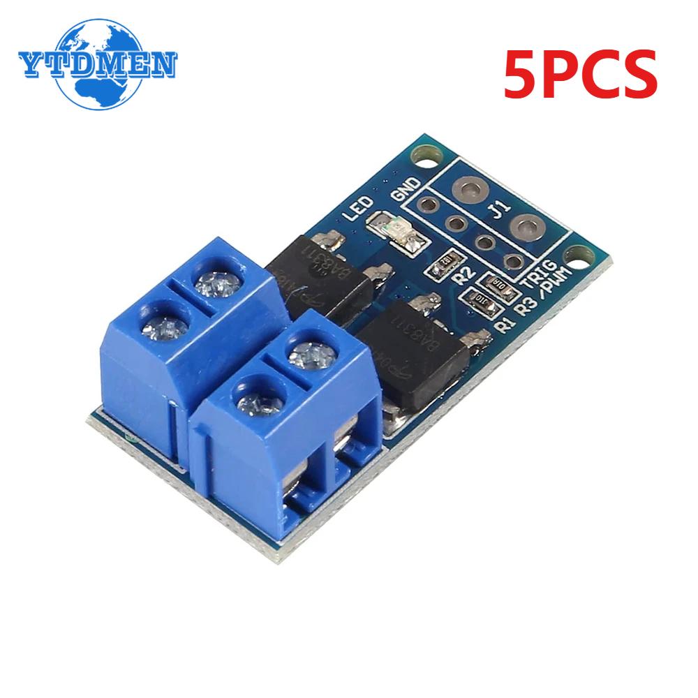 1-10pcs 15A 400W MOS FET Trigger Switch Drive Module PWM Regulator Control Panel DC 5V-36V for Arduino