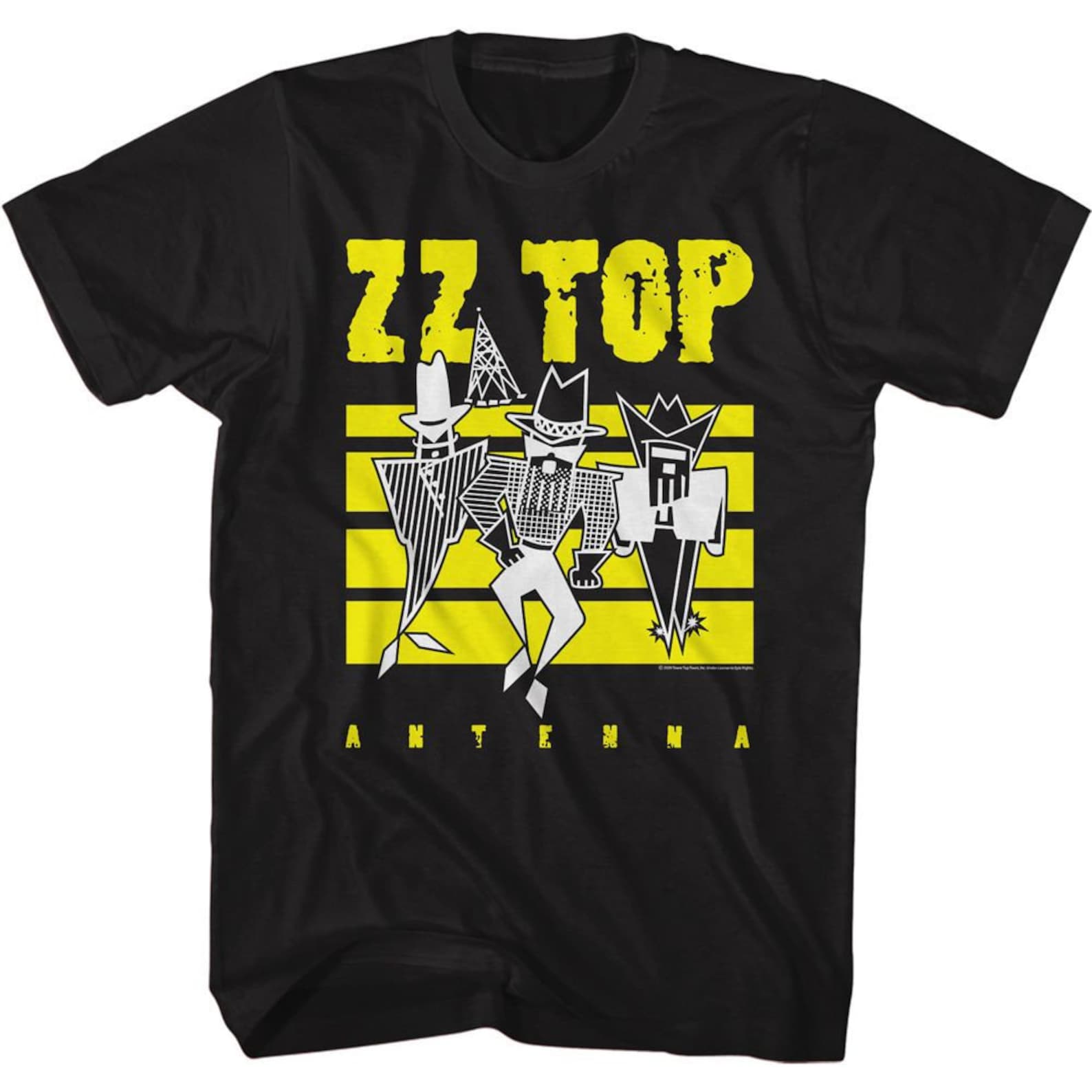 ZZ Top Антенна Черная Взрослая Классическая Футболка 2XL