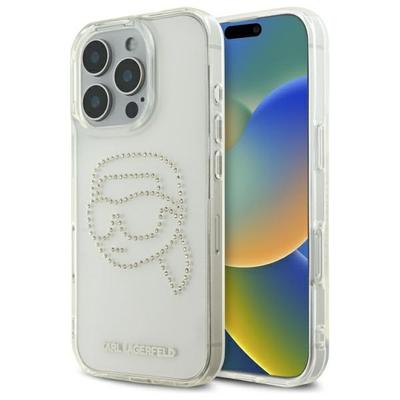 Étui pour iPhone 16 Pro Max Karl Lagerfeld Strass Transparent