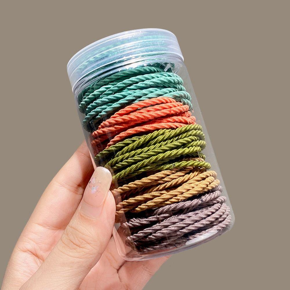 50PCS Strong Elasticity Hair Tie Candy Color Hair Rope Fashion Hair Accessories