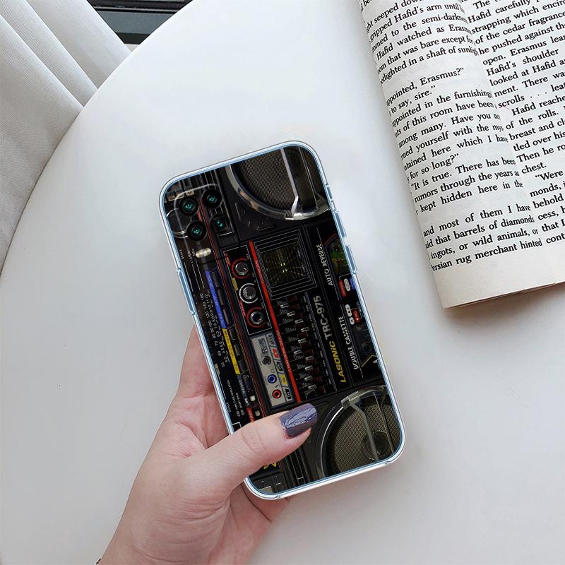 RP9 Boombox Tape Vintage Transparent Phone Case for Samsung Galaxy A04 A04S A14 A23 A34 A54 M23 M33 M52 M53