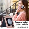 Cross Stripes Leather Ring Phone Case For Samsung Galaxy Z Flip 7 7FE 6 5 4 3 Credit Cards Holder Back Cover For Galaxy Z Flip 6