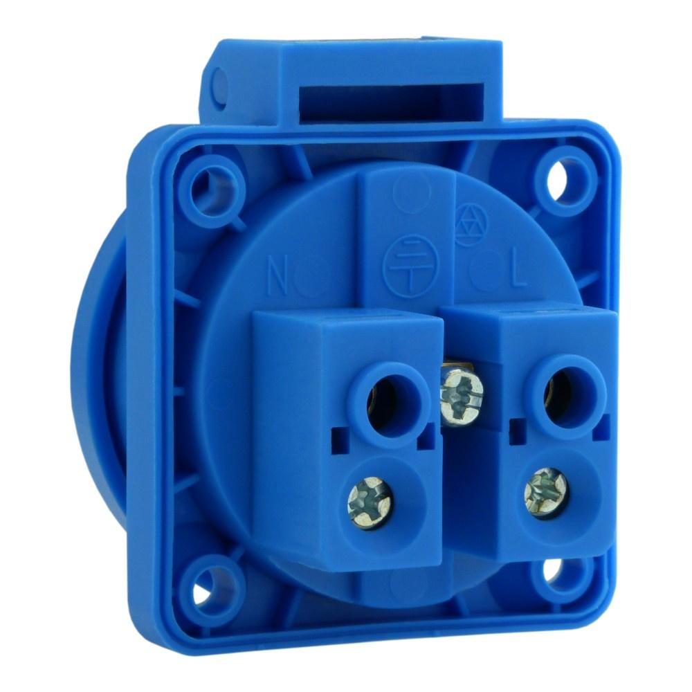 Power Socket Panel Mount 230V 16A Ip54 With French Grounding