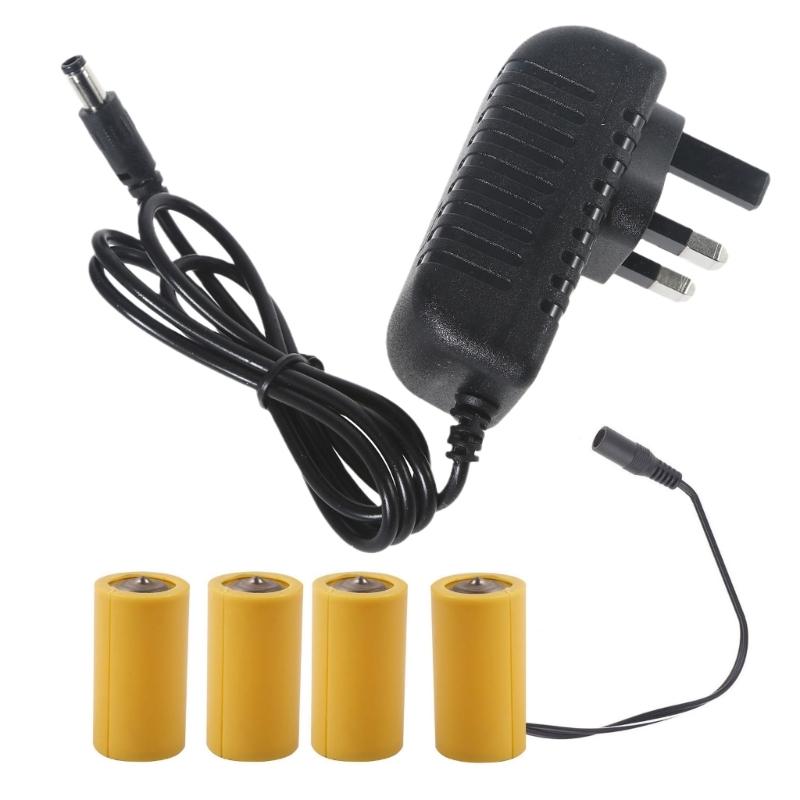 6V LR14 C Battery C Size Battery Eliminators Cable Replace 4Pcs 1.5V C