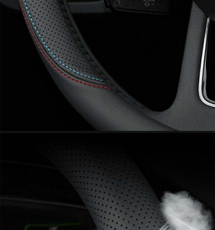 Changan Genuine Leather Steering Wheel Cover for CS35, CS55, CS75, CS95, Eado, Raeton, and Oshan - Four Seasons Edition