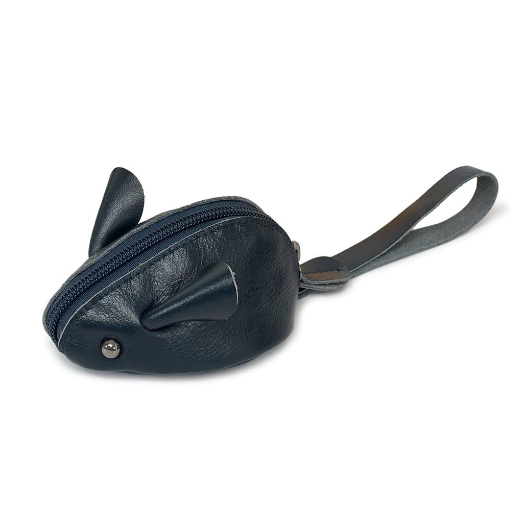 Portamonete in Vera Pelle Creativo Carino Borsa Portaoggetti a Forma di Topo Tendenza Tasca con Cerniera Uomo Donna Portafogli Portatili Borse Portachiavi per Bambini