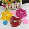1 sada vykrajovátek na sušenky ve tvaru květiny, DIY plastové pentagramové srdíčka, pečící formy, šablony pro děti