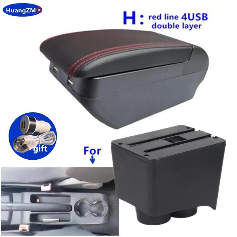 For Volkswagen Polo Armrest Box For VW Polo 9N 3 Mk4 Car Armrest Box 2002-2009 Interior Retrofit Storage Box Car Accessories