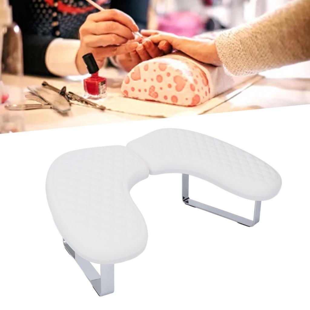 Nail Arm Rest for Nail Tech Detachable U Shape Soft PU Folding Manicure Hand Rest for Salon Home