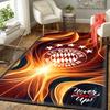 Bayern Munich Fire Print Crystal Velvet Plush Rug AntiSlip Resistant Floor Carpet For Indoor Household Home Decoration