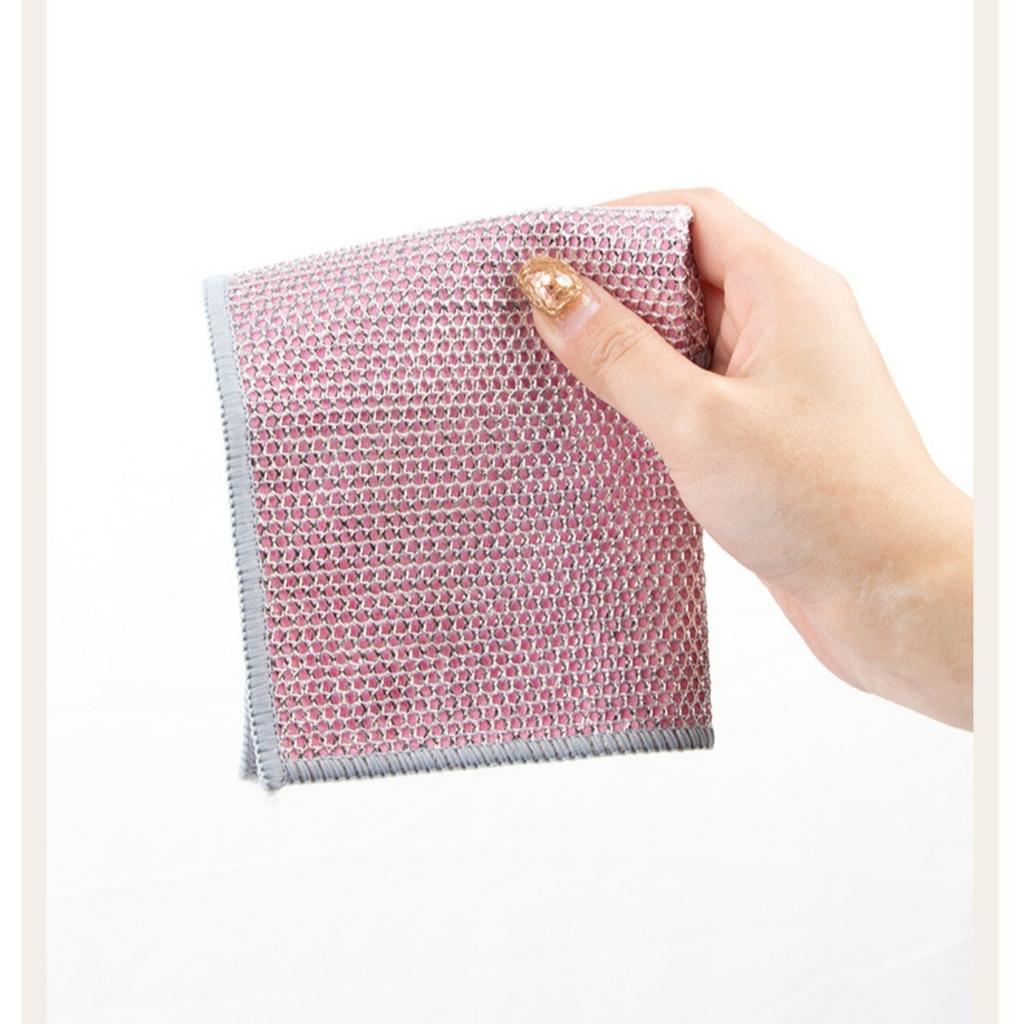 Double Sided, Silver Wire Cloth, Cleaning Cloth, Non Damaging To The Pot, Kitchen Cloth, Household, Oil Proof, Degreasing, Scouring Pad