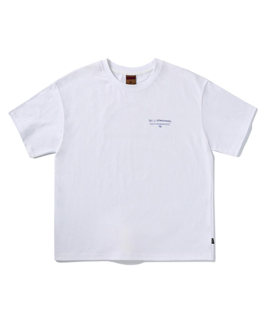 Peullukeu Snow Mountain Adventure Pigment Short Sleeve T-Shirt White Fst735